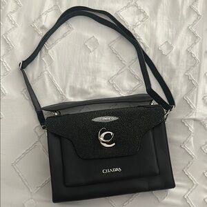 Cuadra Black Stingray Purse (Bolsa Dama 461 Mantarraya)